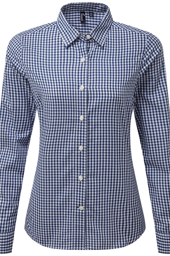 Maxton Check Long Sleeve Shirt Womens VintageChic Blouse