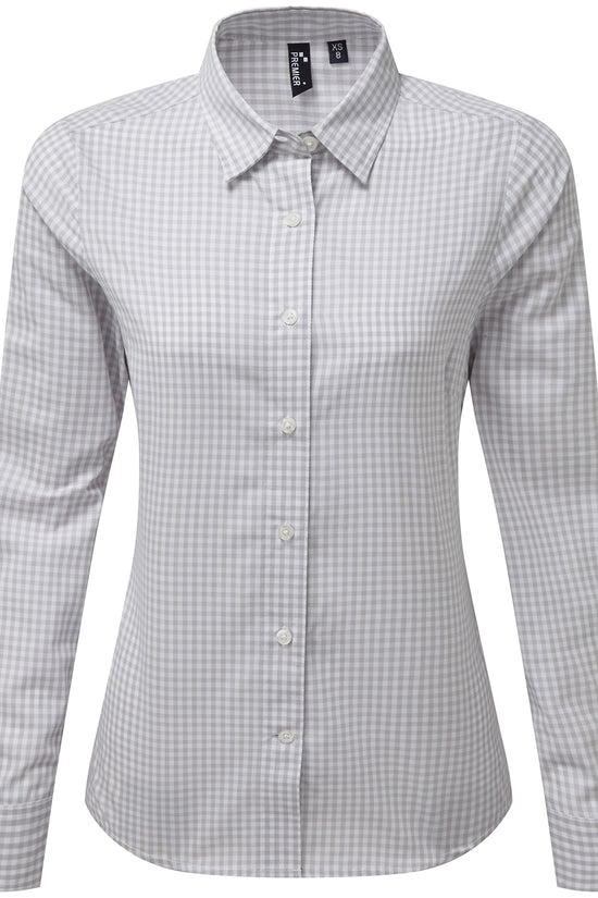 Maxton Check Long Sleeve Shirt Womens VintageChic Blouse