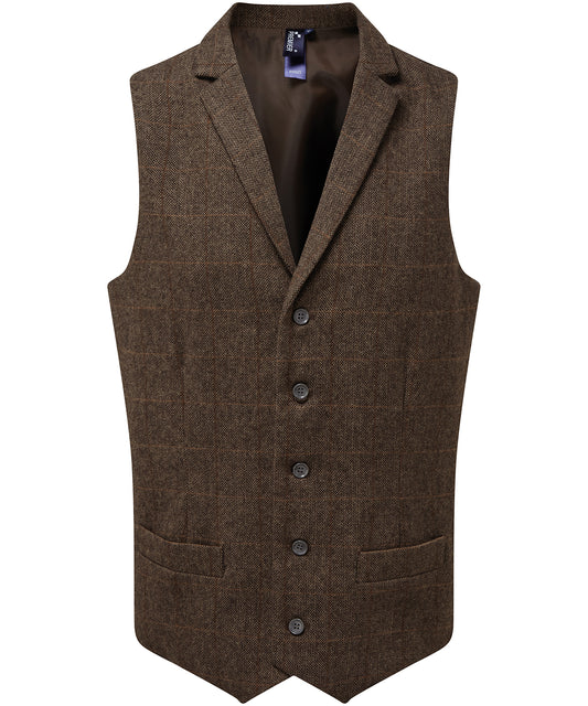 Mens Premier Herringbone Waistcoat Workwear Apron