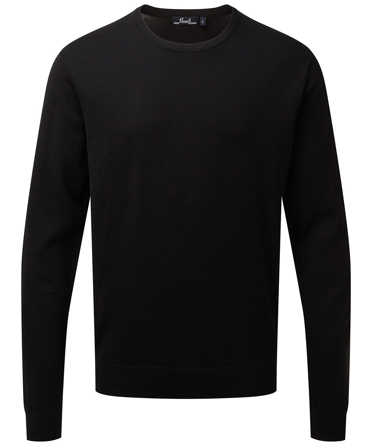Mens CottonRich Crew Neck Knit Sweater Plus Size