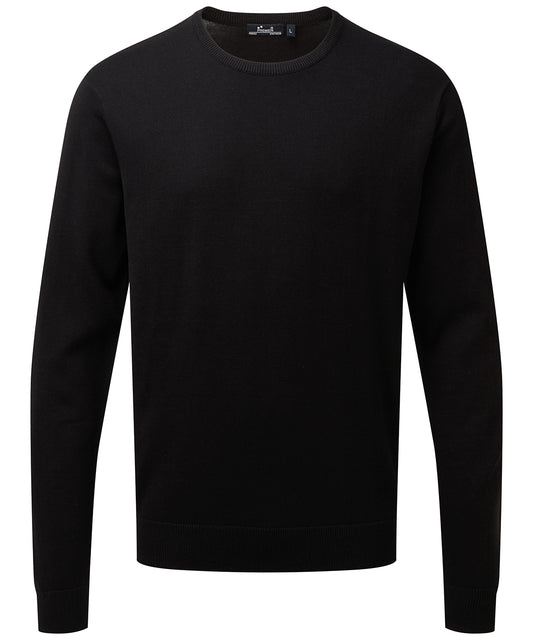 Mens CottonRich Crew Neck Knit Sweater Plus Size