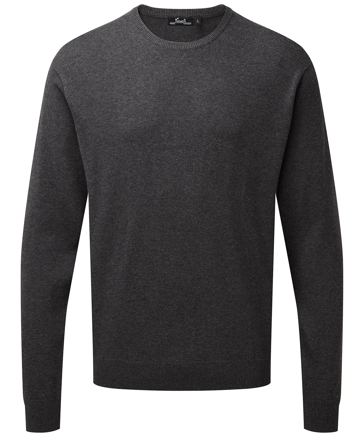 Mens CottonRich Crew Neck Knit Sweater Plus Size