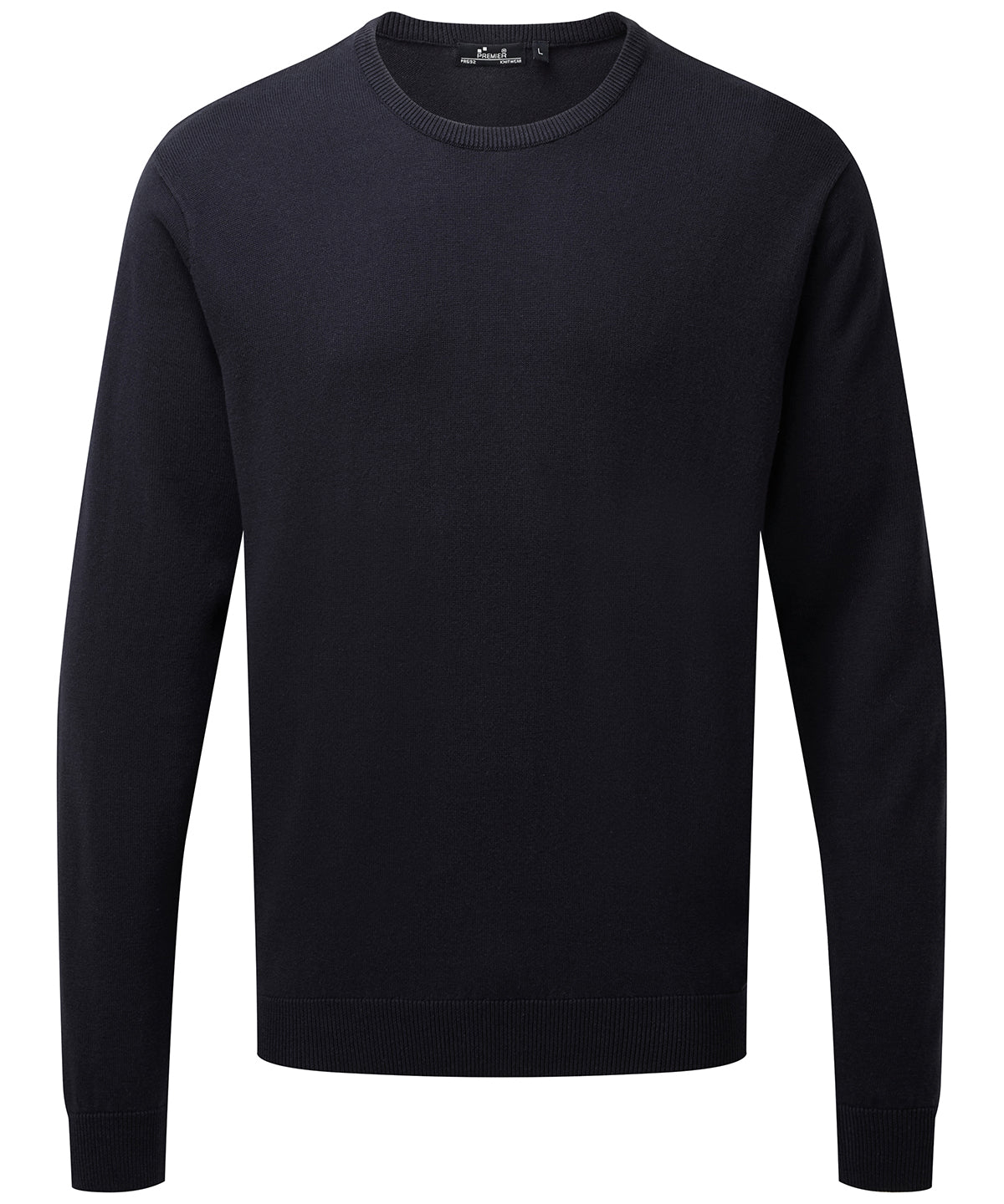 Mens CottonRich Crew Neck Knit Sweater Plus Size