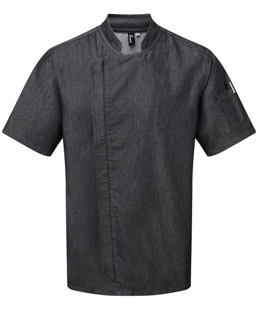 Zipclose Short Sleeve Chef Jacket Premier Chefs Male Adult