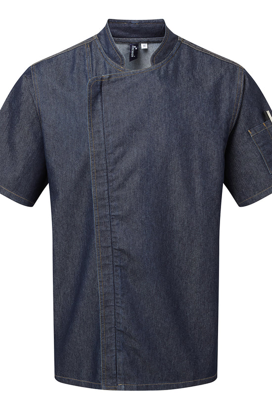 Zipclose Short Sleeve Chef Jacket Premier Chefs Male Adult