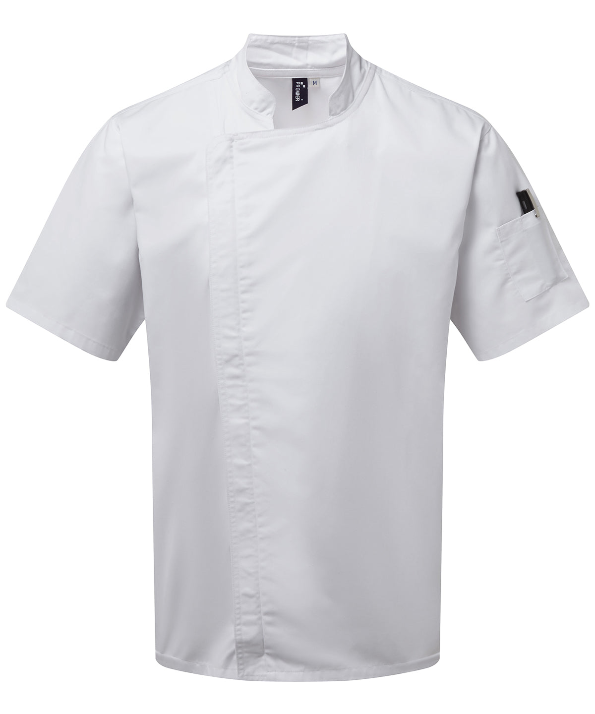 Zipclose Short Sleeve Chef Jacket Premier Chefs Male Adult