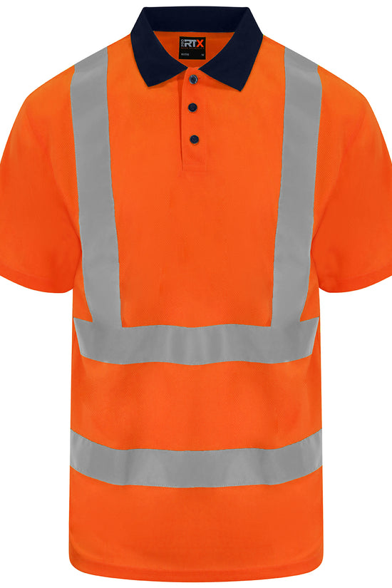 High Visibility Birdseye Polyester Polo Shirt with Reflective Tape