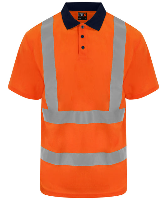 High Visibility Birdseye Polyester Polo Shirt with Reflective Tape
