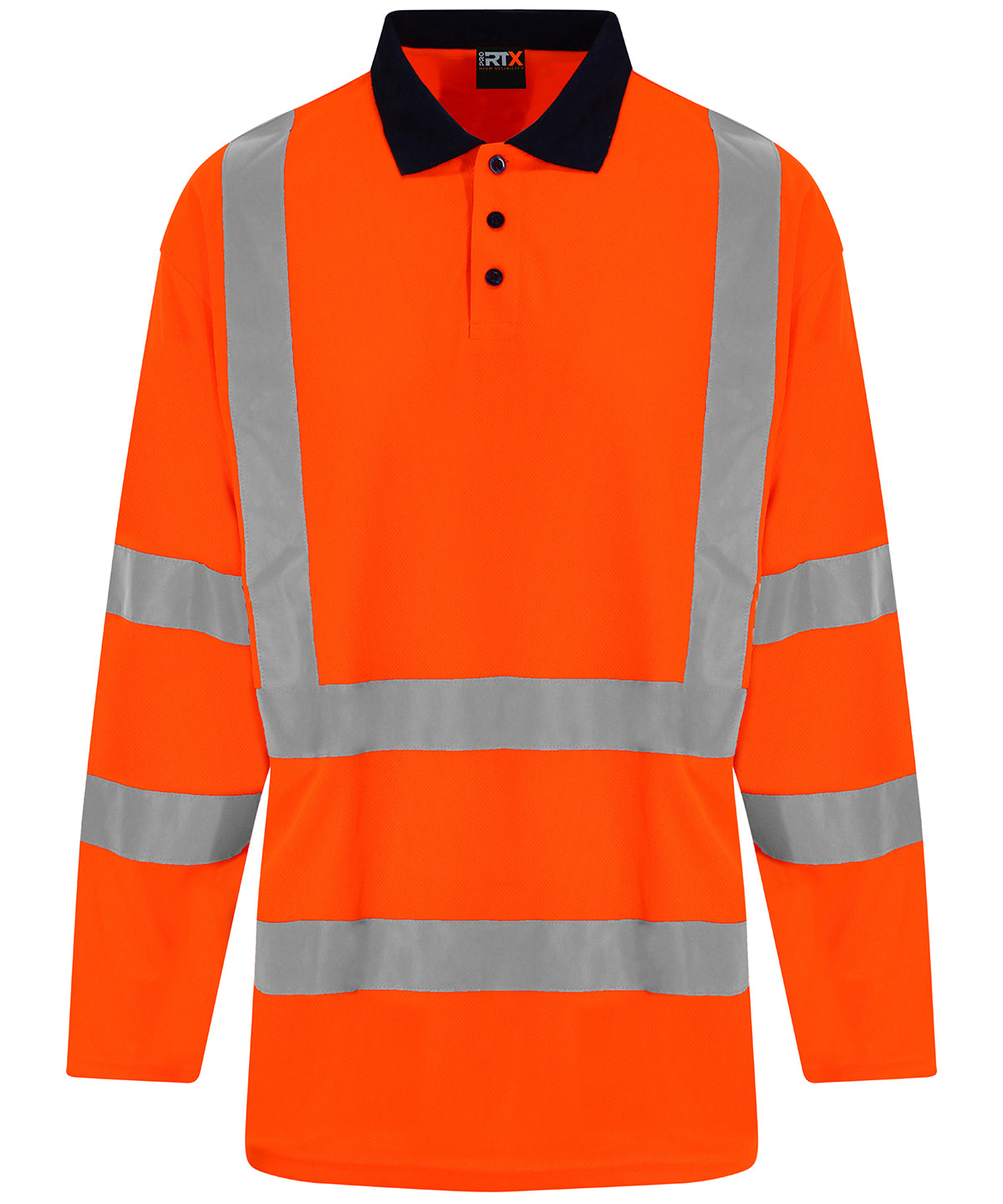 High Visibility Long Sleeve Polo for Male Adults