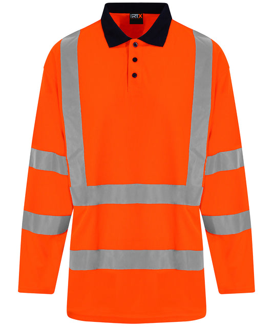 High Visibility Long Sleeve Polo for Male Adults