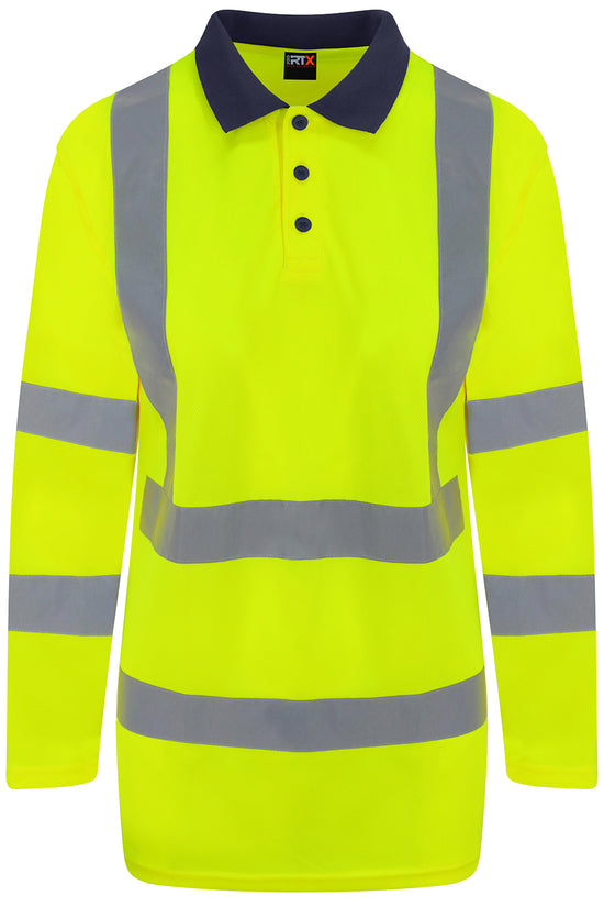 High Visibility Long Sleeve Polo for Male Adults