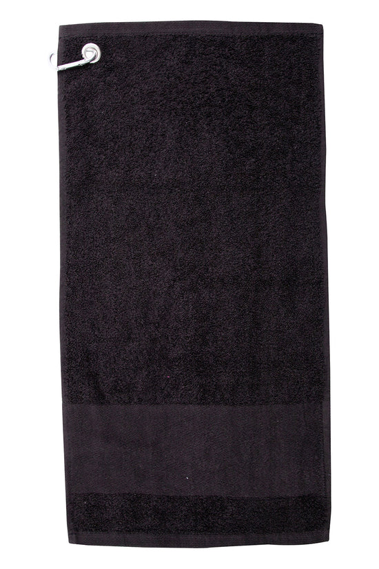 Heavyweight Golf Towel with Metal Rivet and Personalizable Border