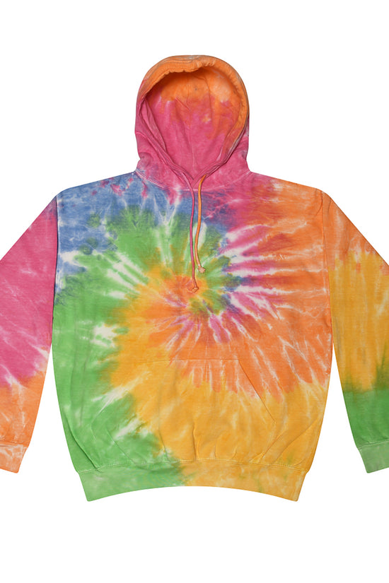 Colortone Rainbow TieDye Hoodie Unisex Adult Hoodie