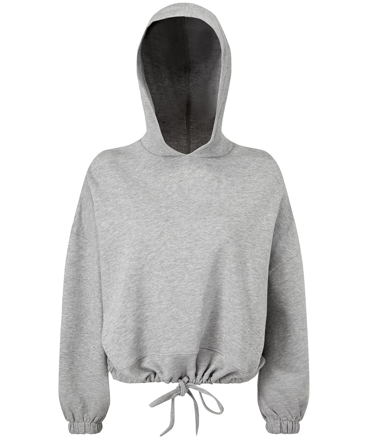 TriDri Cropped Oversize Hoodie for Women Drawcord Waist