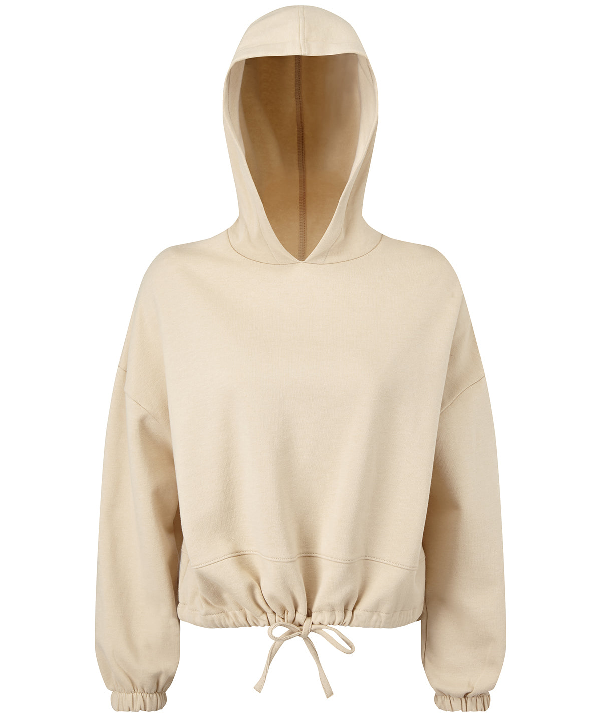 TriDri Cropped Oversize Hoodie for Women Drawcord Waist