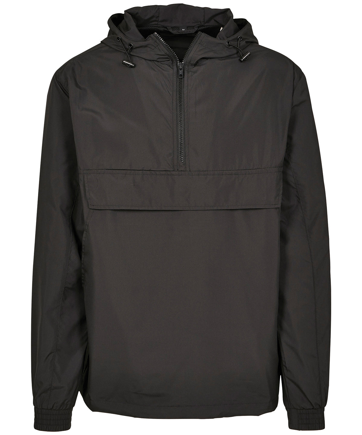 Mens Basic Pullover Jacket with Hood and Pockets