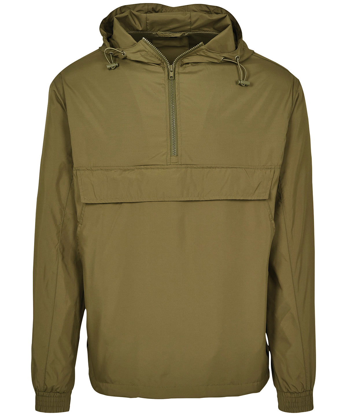 Mens Basic Pullover Jacket with Hood and Pockets