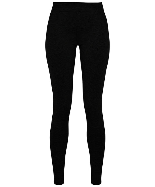 Classic Black CottonSpandex Blend Leggings for Women
