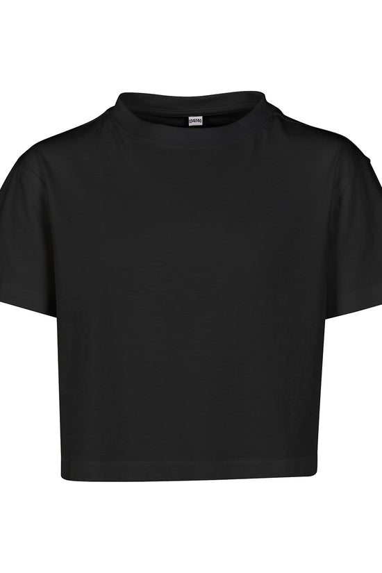 Girls Cropped Jersey Tee Trendy Female Kids TShirt