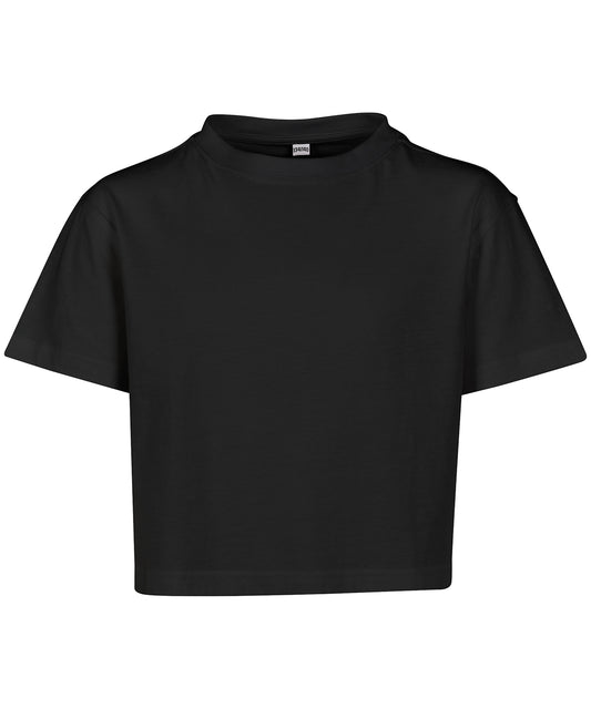 Girls Cropped Jersey Tee Trendy Female Kids TShirt