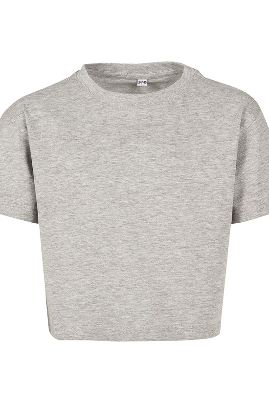 Girls Cropped Jersey Tee Trendy Female Kids TShirt