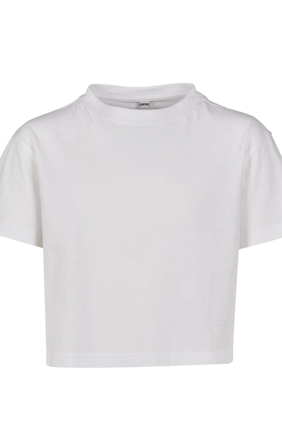 Girls Cropped Jersey Tee Trendy Female Kids TShirt