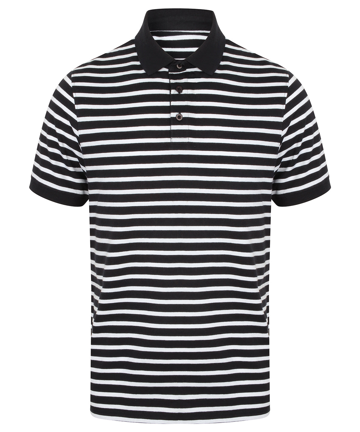Striped Jersey Polo Shirt for Casual Unisex Style