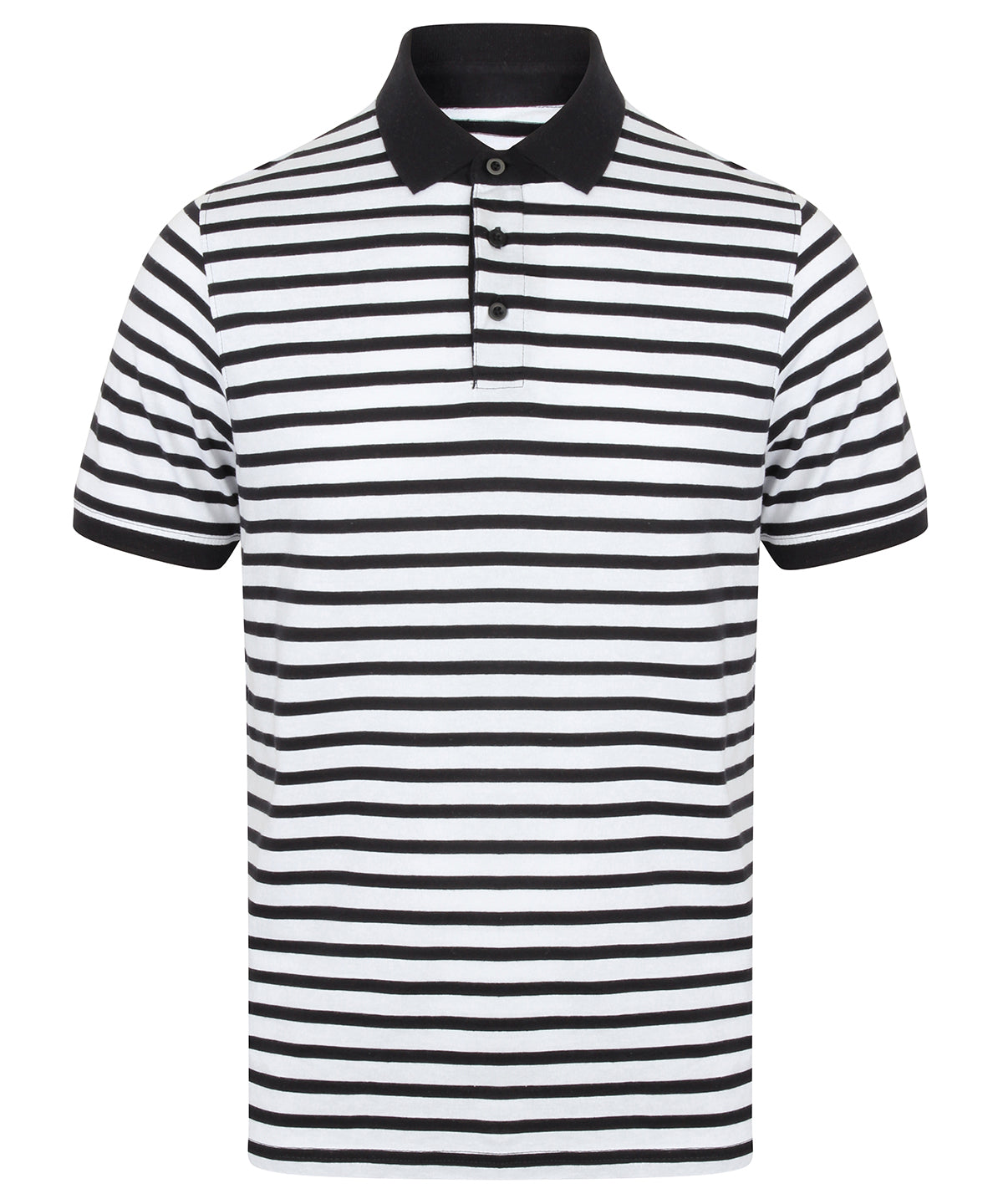 Striped Jersey Polo Shirt for Casual Unisex Style