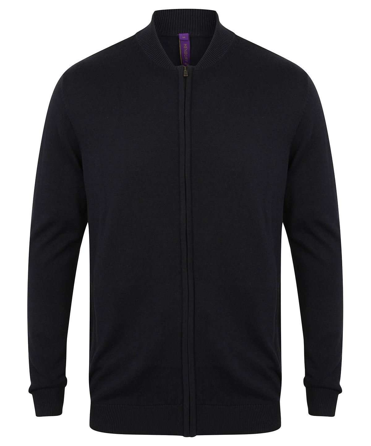 Henbury Unisex ZipThrough Bomber Jacket with Welt Pockets