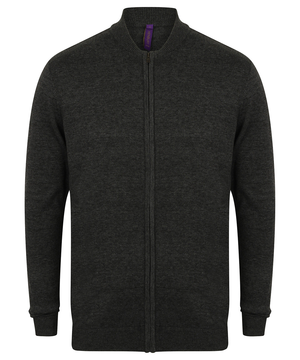 Henbury Unisex ZipThrough Bomber Jacket with Welt Pockets
