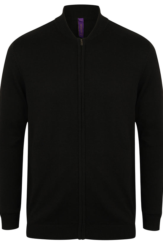Henbury Unisex ZipThrough Bomber Jacket with Welt Pockets