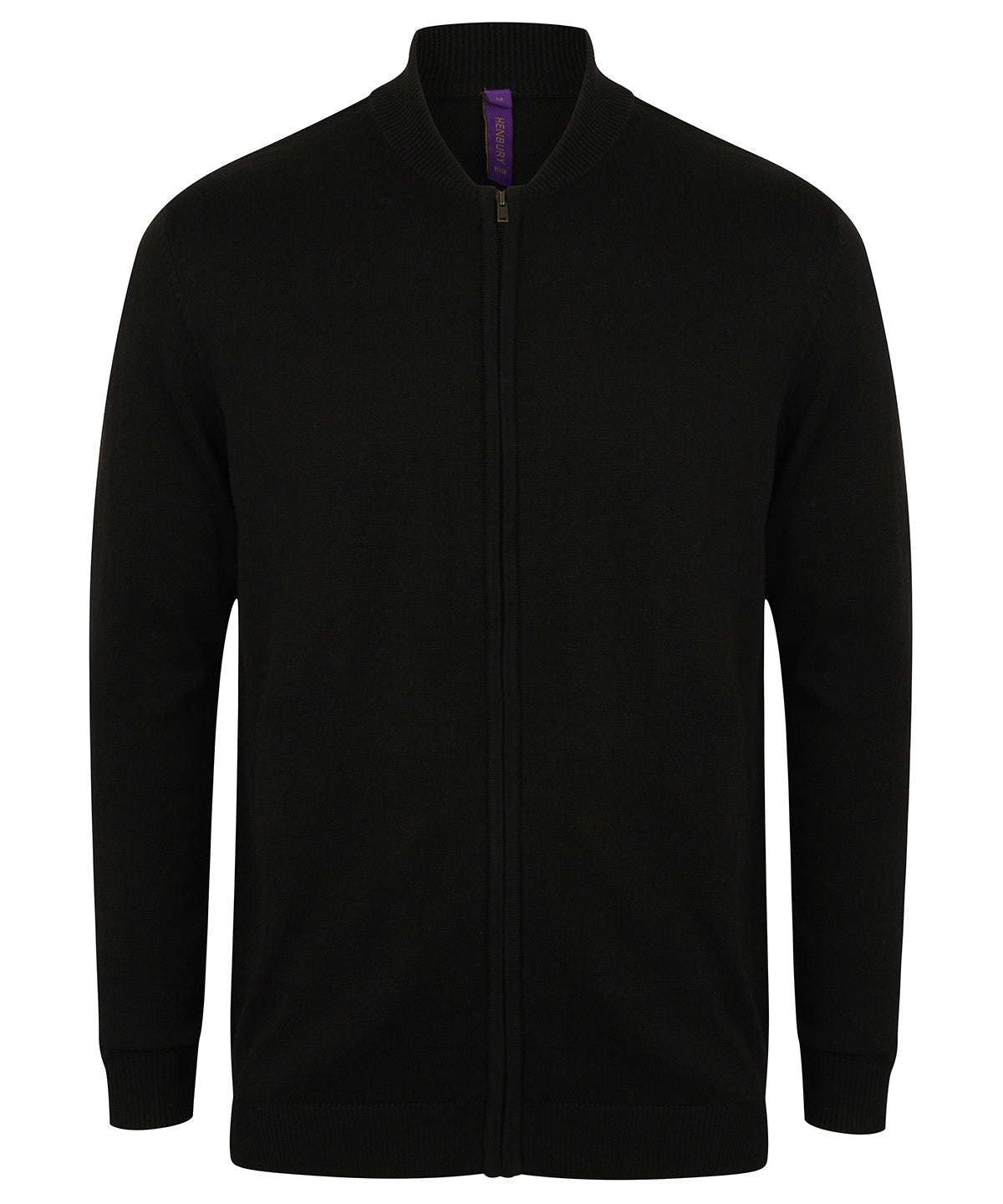 Henbury Unisex ZipThrough Bomber Jacket with Welt Pockets