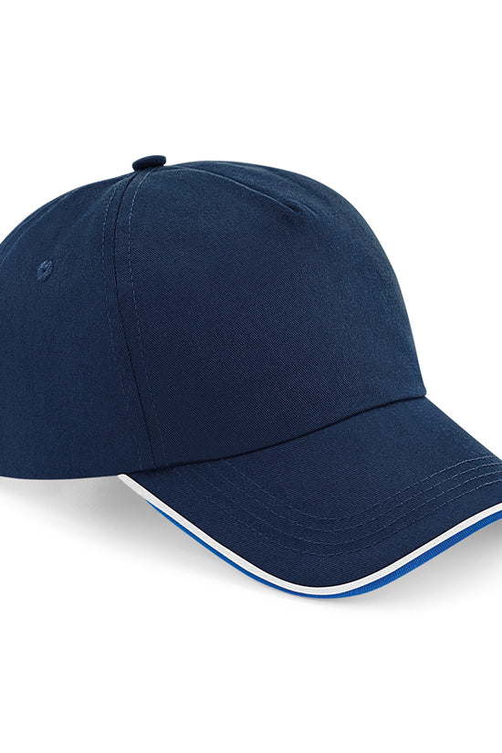 Authentic 5Panel Cap with Piped Peak Unisex Adult Headwear