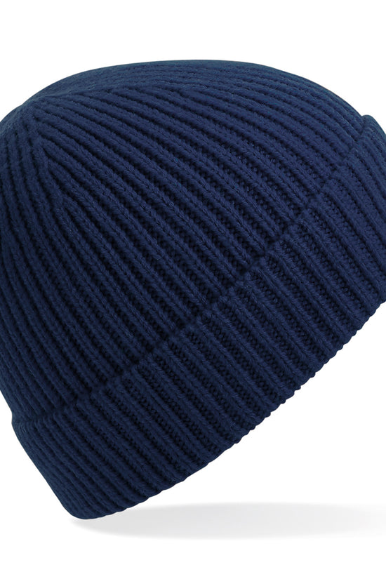 Engineered Knit Ribbed Beanie Hat for Unisex Adults