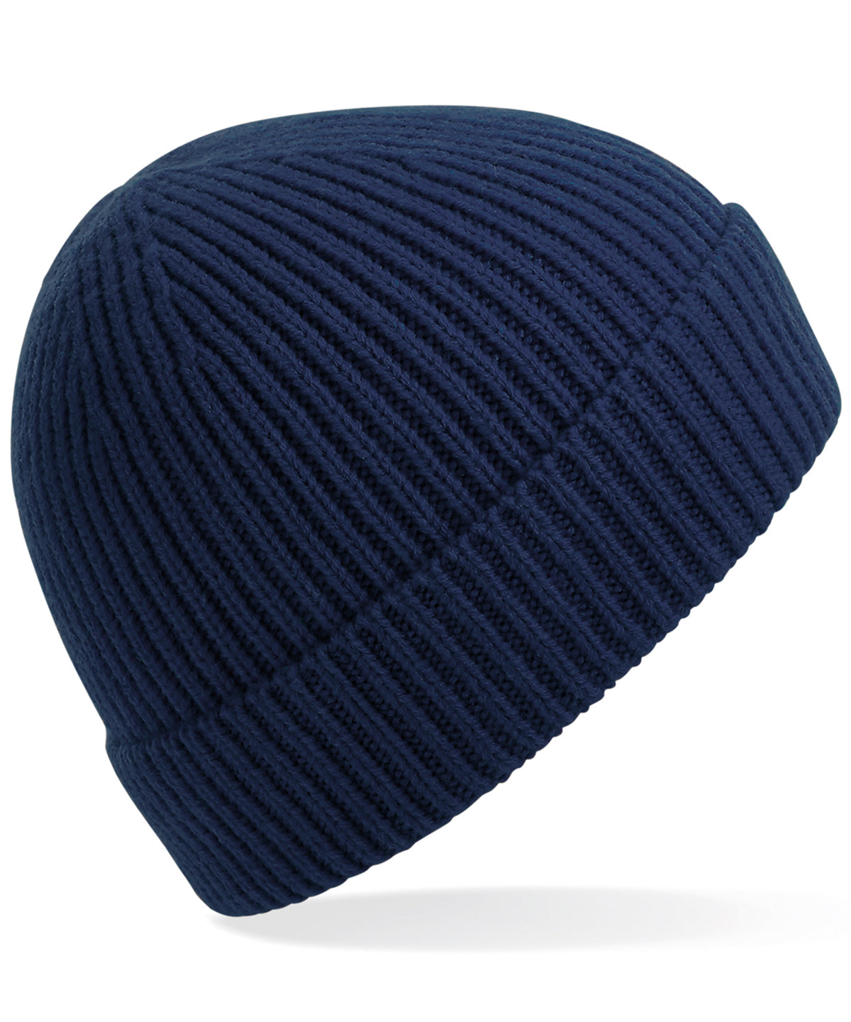 Engineered Knit Ribbed Beanie Hat for Unisex Adults