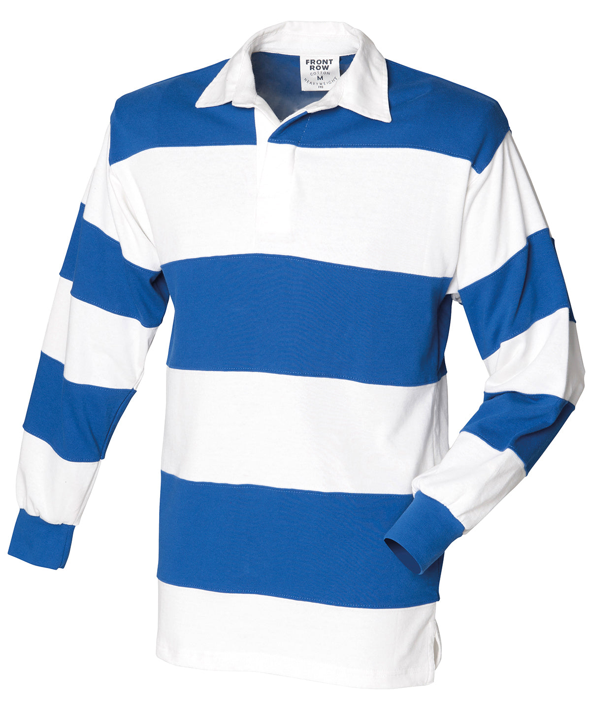 Front Row Striped Rugby Shirt with Traditional Collar