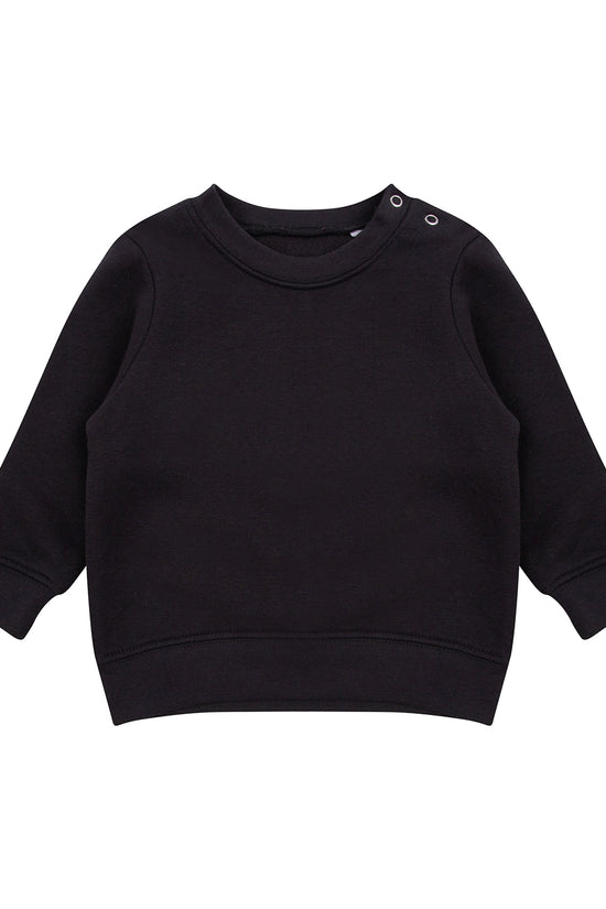 Larkwood Infant Crew Neck Sweatshirt with Shoulder Poppers