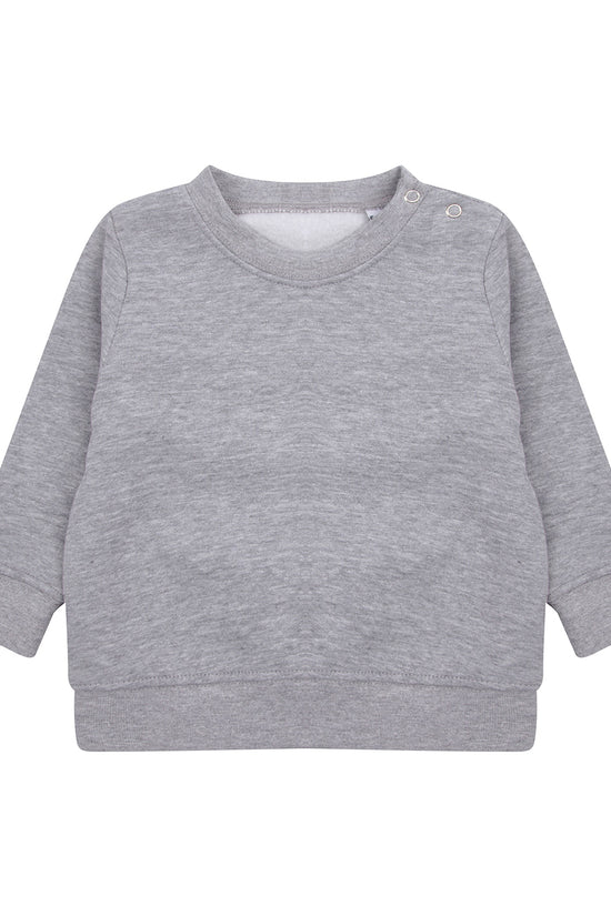 Larkwood Infant Crew Neck Sweatshirt with Shoulder Poppers