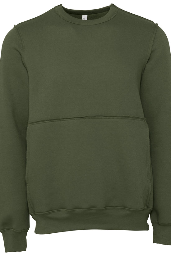 Bella Canvas Unisex RawSeam Crew Pullover Sweatshirt