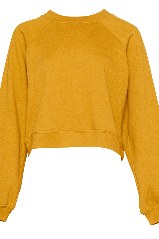 Bella Canvas Womens Raglan Pullover Fleece Sweatshirt Soft Stylish