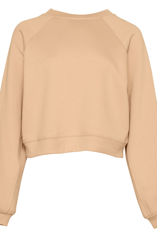 Bella Canvas Womens Raglan Pullover Fleece Sweatshirt Soft Stylish