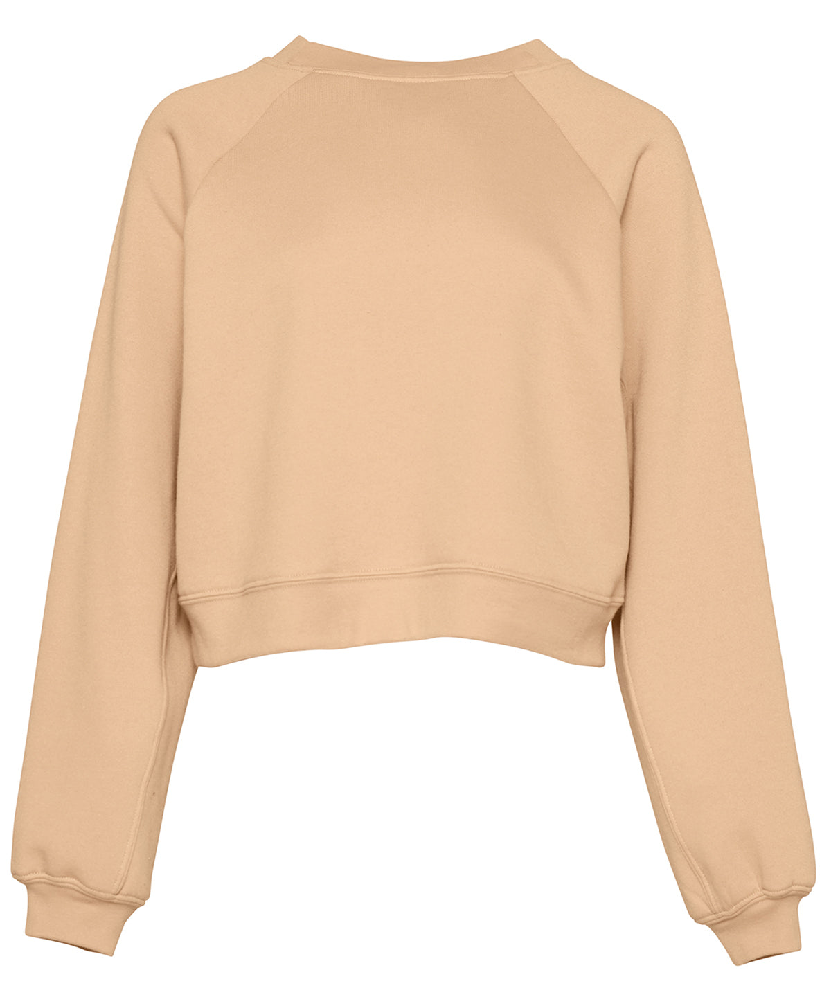 Bella Canvas Womens Raglan Pullover Fleece Sweatshirt Soft Stylish