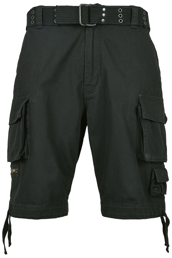 Vintage Cargo Shorts with Belt and Pockets for Men
