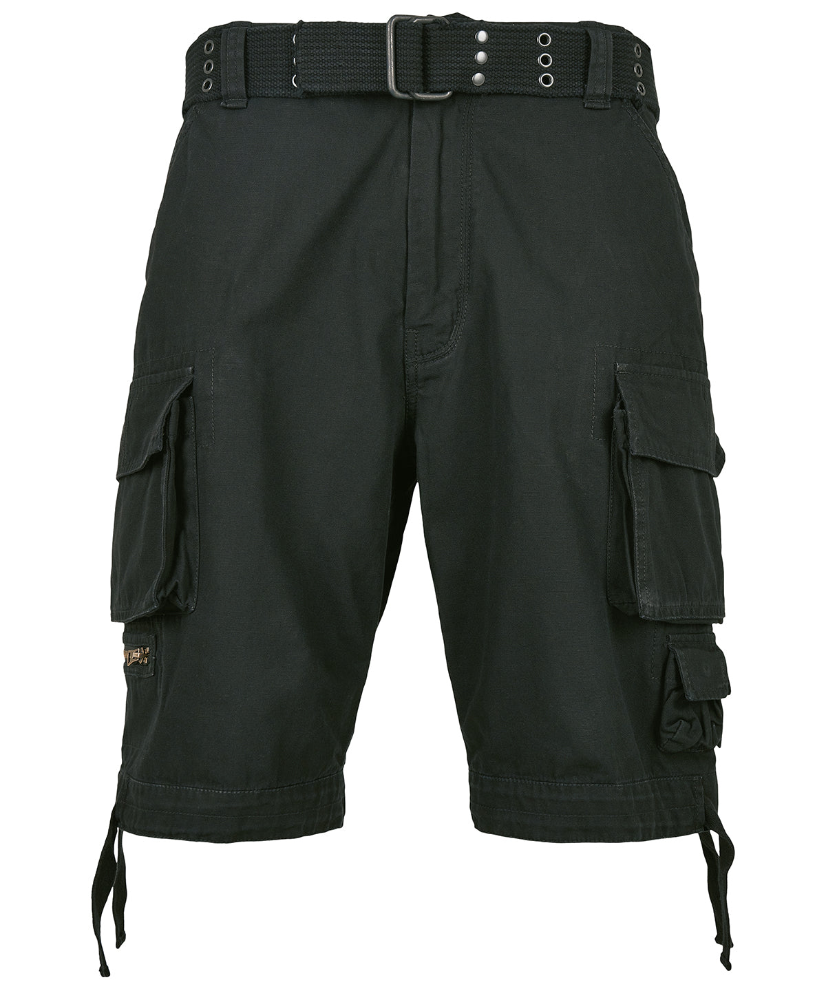 Vintage Cargo Shorts with Belt and Pockets for Men
