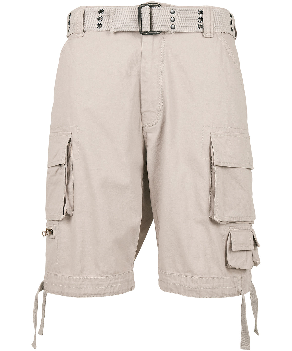 Vintage Cargo Shorts with Belt and Pockets for Men