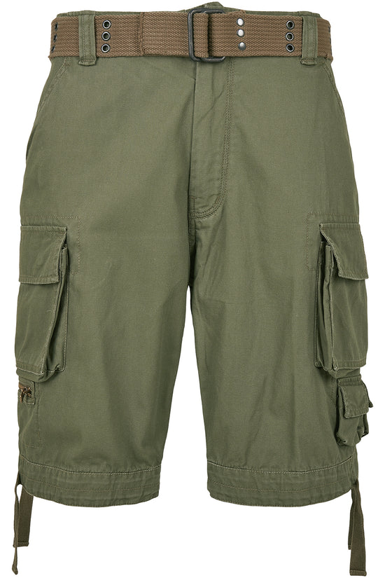 Vintage Cargo Shorts with Belt and Pockets for Men