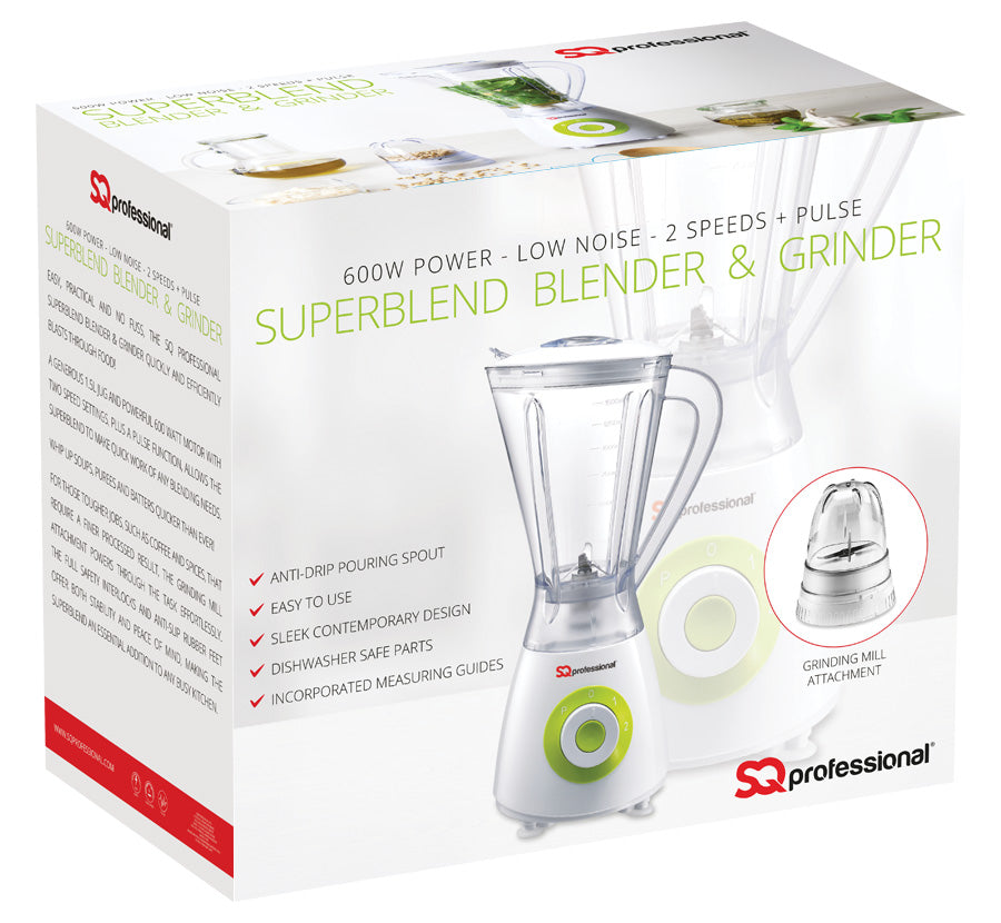 SQ Professional Blitz Blender Grinder 600W Blue Efficient Kitchen Appliance