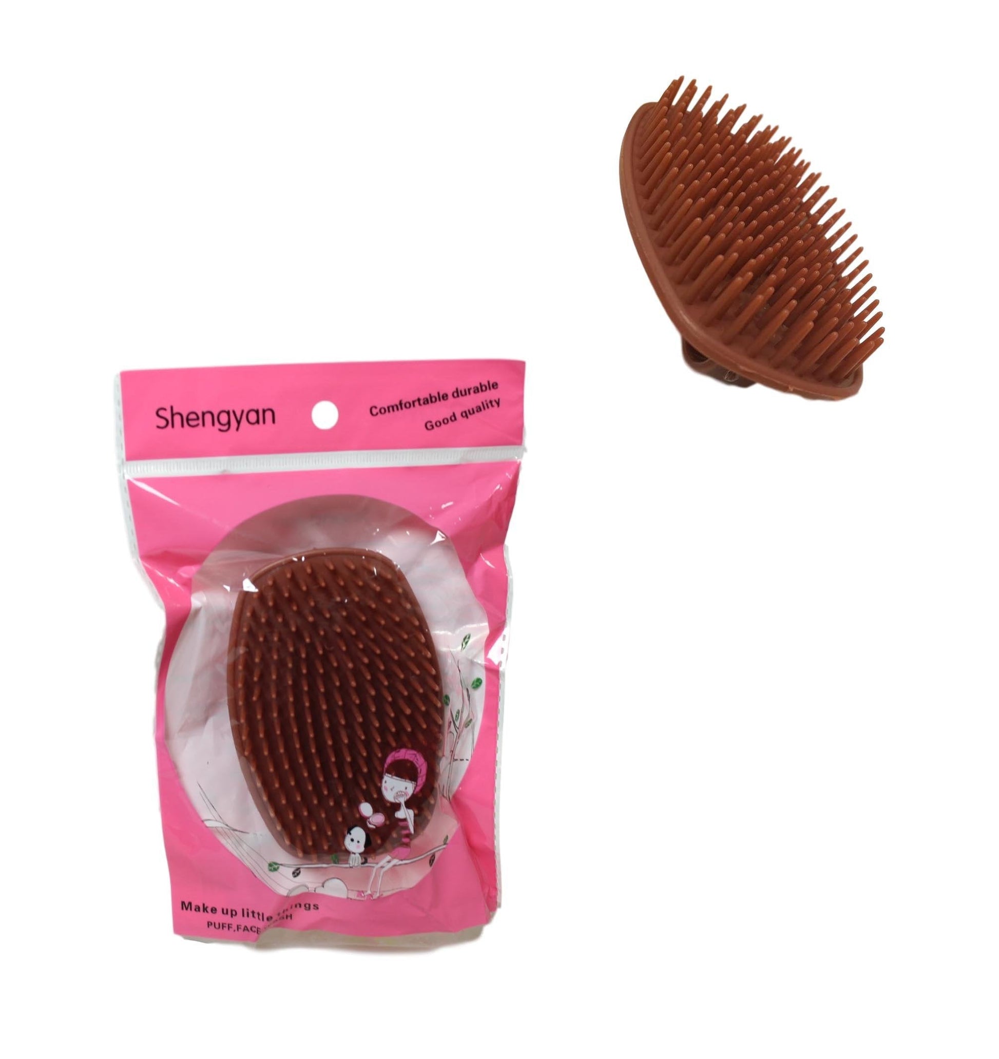10cm Plastic Shower Hair Scalp Brush Assorted Colours