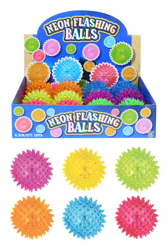 65cm Light Up Spiky Flashing Bouncing Balls Assorted Colors