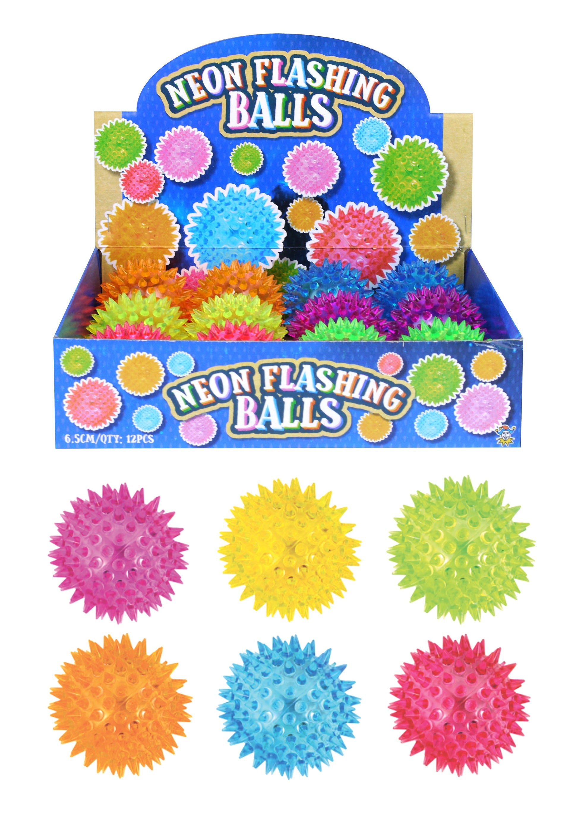 65cm Light Up Spiky Flashing Bouncing Balls Assorted Colors